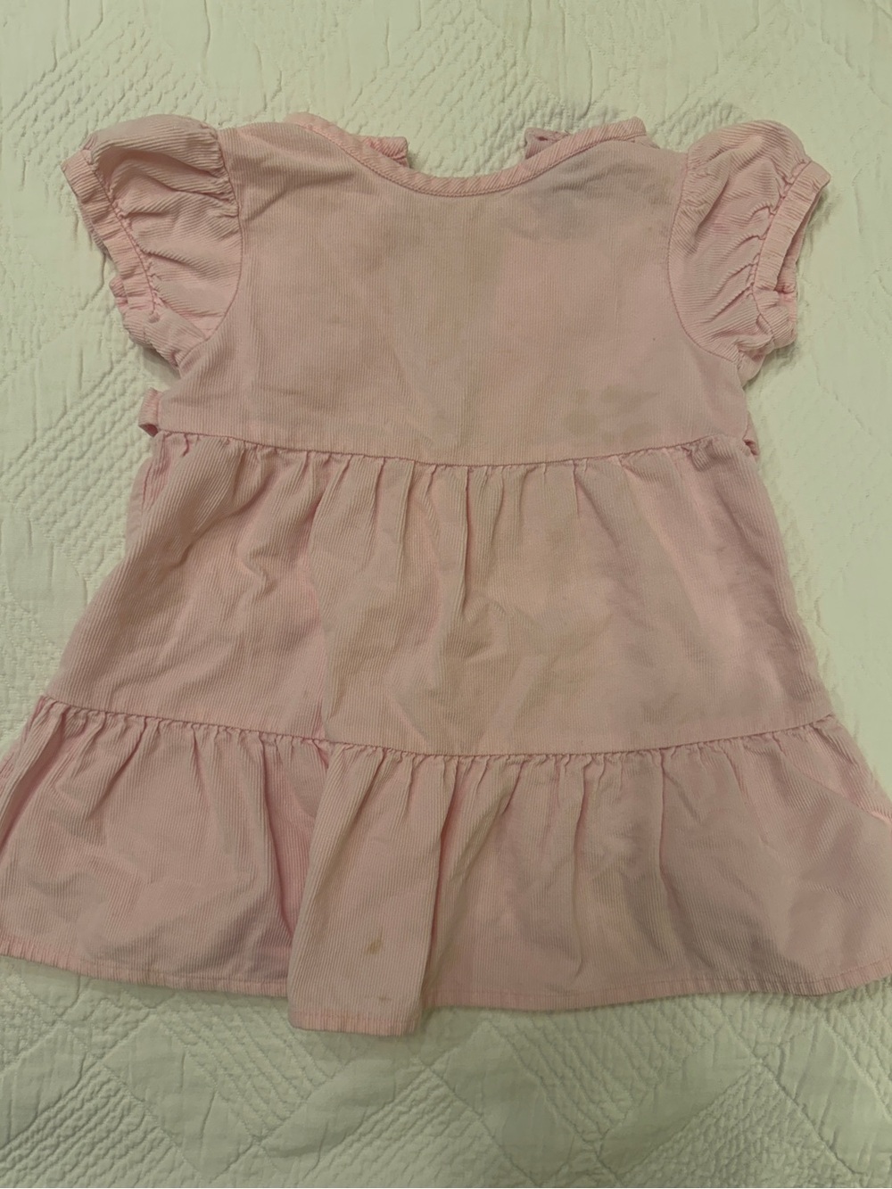 bella bliss Light Pink Baby Dress with tie at waist